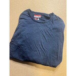 Karbon Mens XXL Navy Blue 100% Merino Wool Long Sleeve Base Layer Thermal Shirt